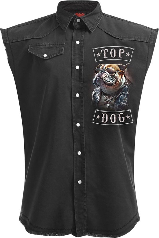 Spiral - Top Dog Mouwloos werkshirt - Zwart