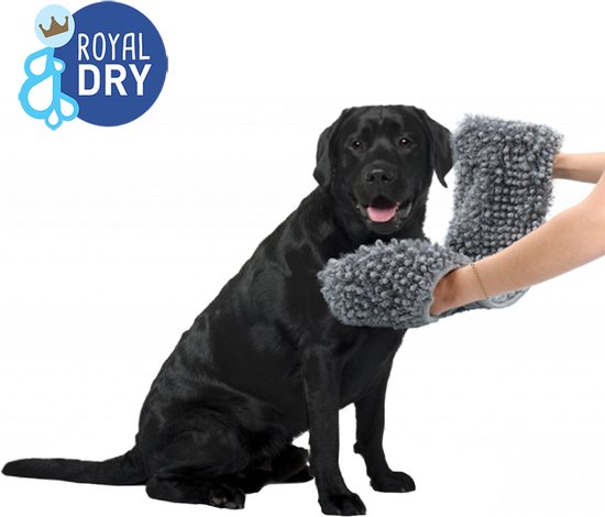 Royal Dry Towel hondenhanddoek – super absorberend – handig voor onderweg – 35x81 cm – microfiber chenille – geschikt voor honden en overige huisdieren