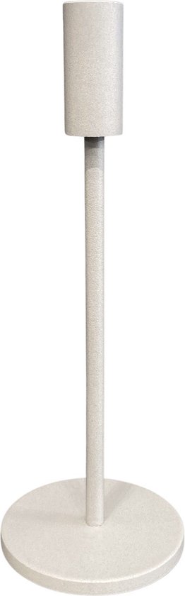 STILL - Kandelaar - Kaarsenstandaard - Geschikt voor LED Kaars - Dinerkaars - Ijzer - Beige - 29 cm