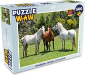 Puzzel Paarden - Boom - Schaduw - Legpuzzel - Puzzel 500 stukjes