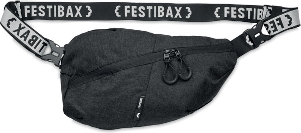 The Festibax® Classic XL - Heuptas/Fanny pack/Sling bag - Festivaltas - Gender neutraal - Zwart