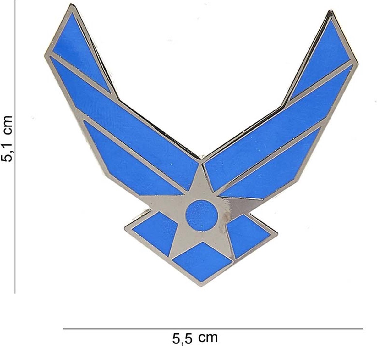 Embleem metaal US airforce groot pin