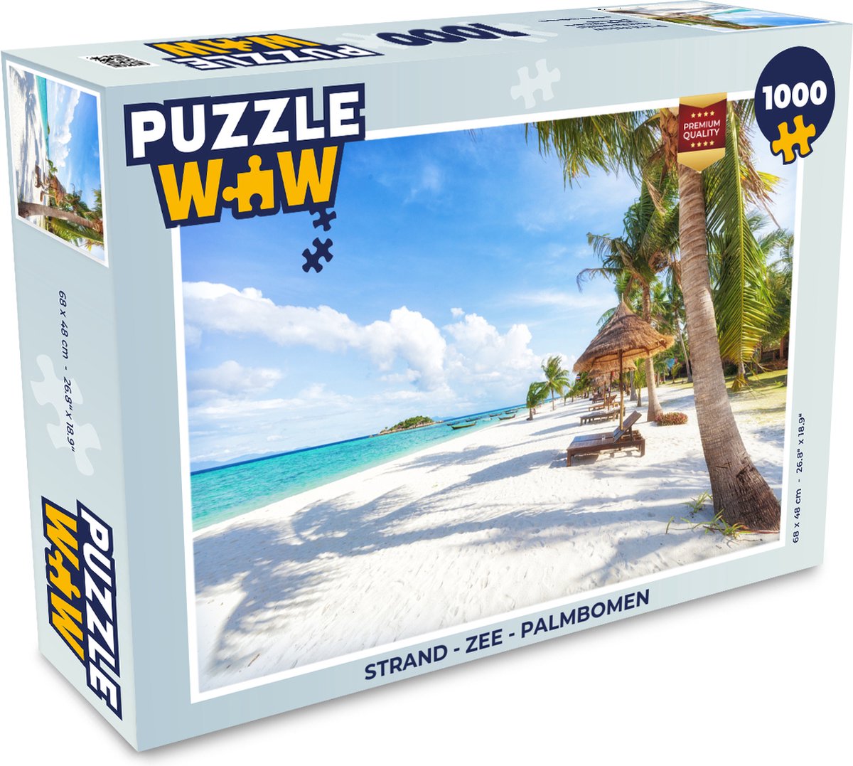 Puzzel Strand - Zee - Palmbomen - Legpuzzel - Puzzel 1000 stukjes volwassenen