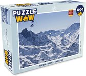 Puzzel Alpen - Berg - Sneeuw - Legpuzzel - Puzzel 1000 stukjes volwassenen