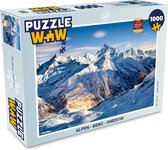 Puzzel Alpen - Berg - Sneeuw - Legpuzzel - Puzzel 1000 stukjes volwassenen