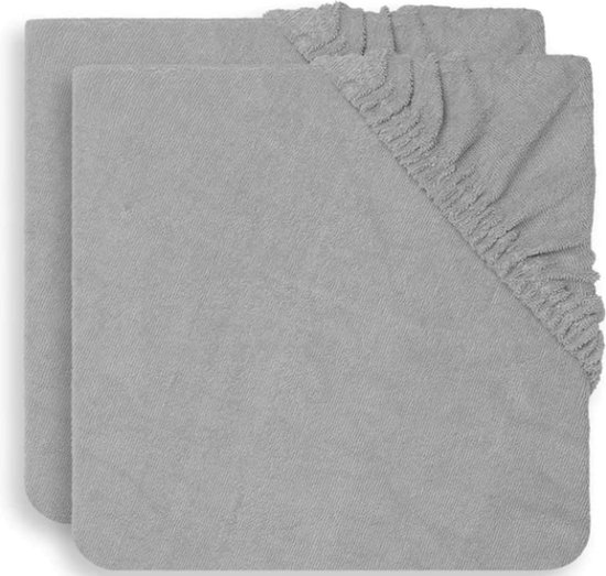 Jollein housse pour matelas à langer, tissu éponge, gris doux, 50 x 70 cm