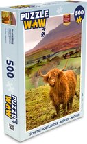 Puzzel Schotse hooglander - Bergen - Natuur - Legpuzzel - Puzzel 500 stukjes