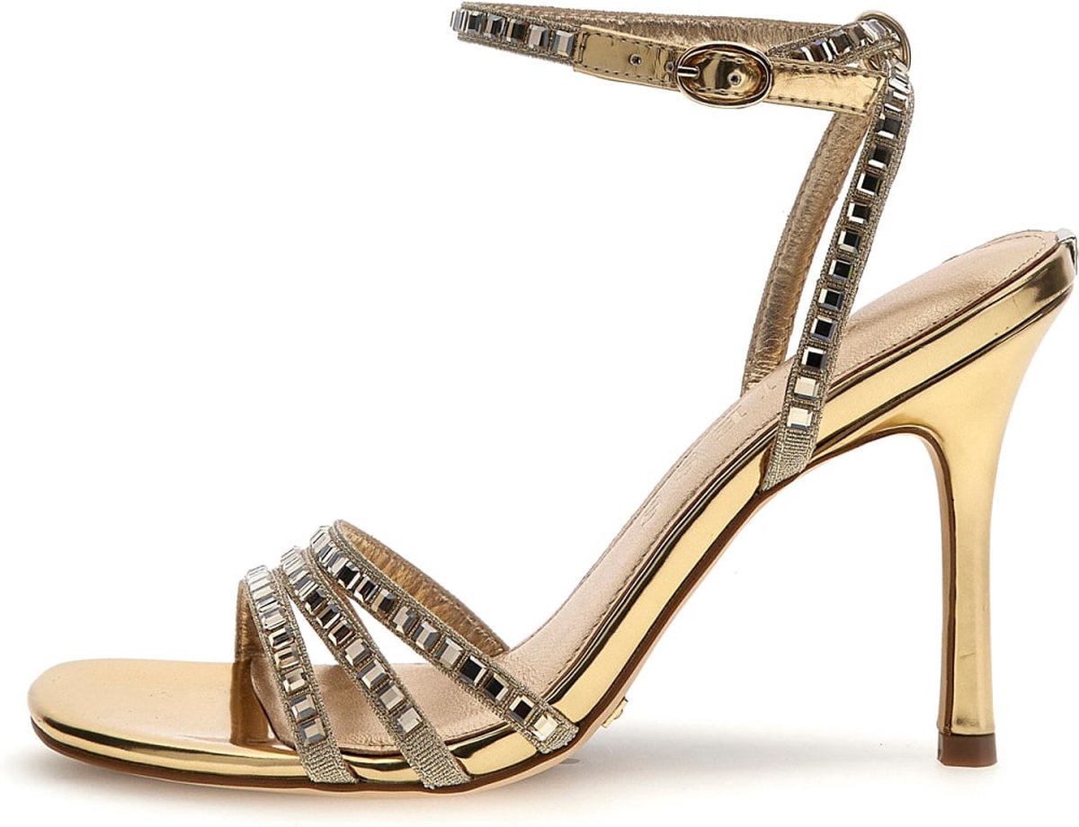 GUESS Divinit2 Dames Sandalen met Hak Goud Schoenen