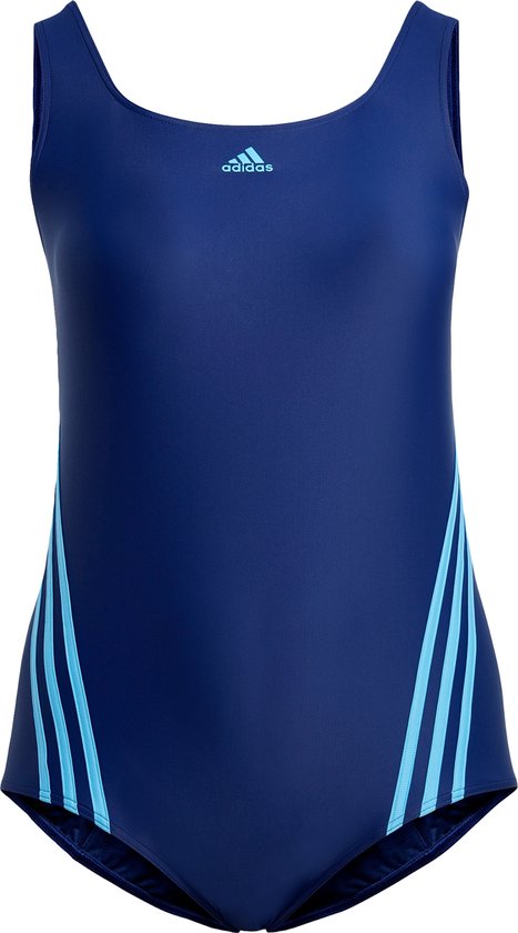 adidas Sportswear 3-Stripes Zwempak (Grote Maat) - Dames - Blauw- 2X