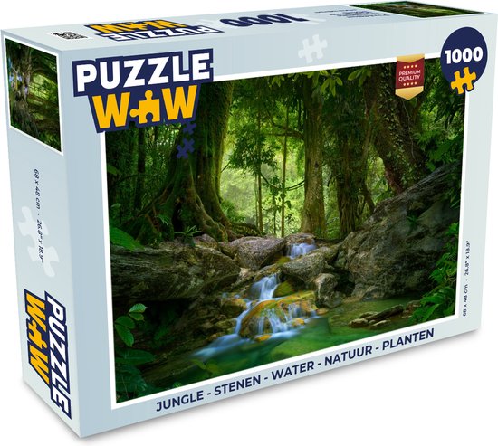 Foto: Puzzel jungle stenen water natuur planten legpuzzel puzzel 1000 stukjes volwassenen