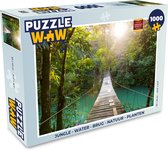 Puzzel Jungle - Water - Brug - Natuur - Planten - Legpuzzel - Puzzel 1000 stukjes volwassenen