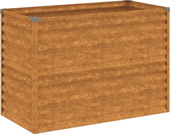 vidaXL - Verhoogde - tuinbak - 100x50x69 - cm - cortenstaal