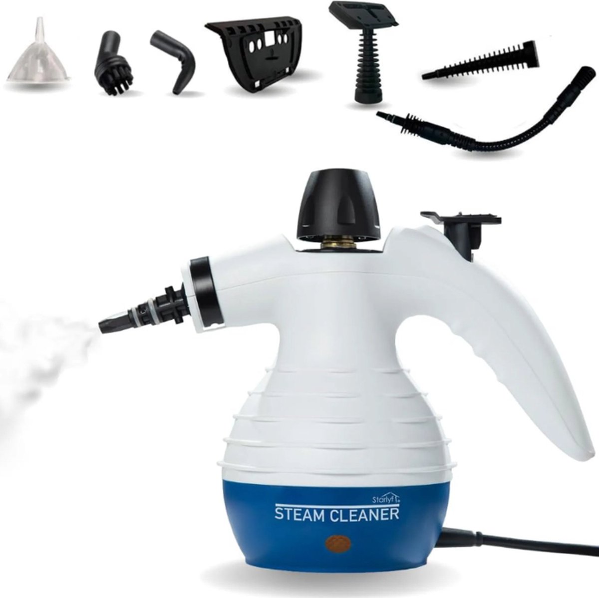 Starlyf® Stoomreiniger, Draagbare Stoomreiniger, Steam Duck, 0,35L, 1050W, 2,8bar, Wit