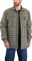 Heavyweight Flannel Shirt Jack - Sherpa lined - Carhartt - Basil - maat XL (valt als XXL)
