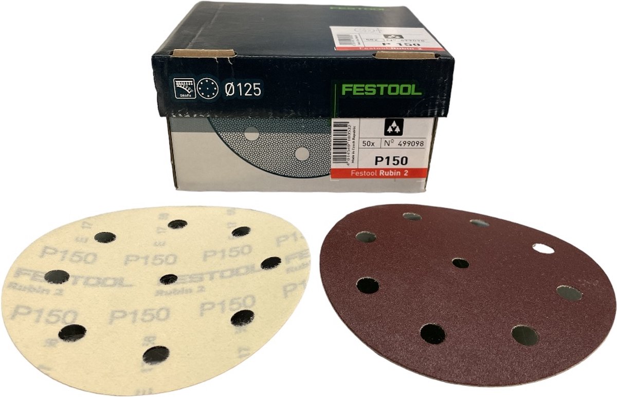 Festool Rubin 2 Schuurschijf art. 499098 - P150 - diameter 125 mm - Prijs per doos ( inhoud 50 stuks)