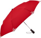 Fare LED 5471 opvouwbare paraplu met zaklamp rood windbestendig windvast stormparaplu stormbestendig stormvast extra sterk met licht flexibel frame
