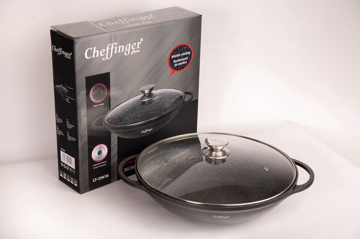 CF Cooking© | Luxe Wokpan met deksel | 28CM | Alle warmtebronnen | Oriental