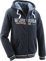 Gevoerde heren hoodie | herenvest | maten S-3XL | kleur blauw