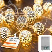 Luxe kerstverlichting kerstballen - 5M lang met timerfunctie - 20 leds kerstversiering