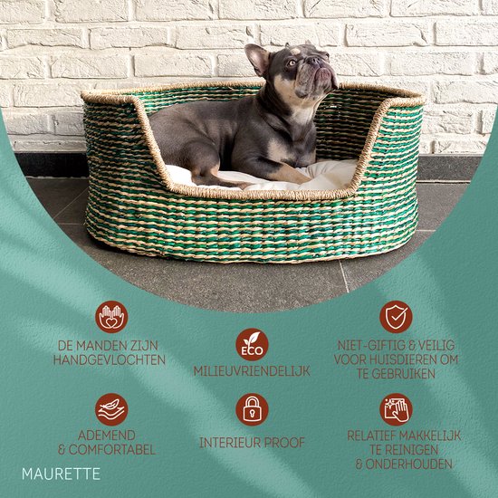 Maurette | Panier Chiens et chat | Jonc de mer tressé | Valence | Grand