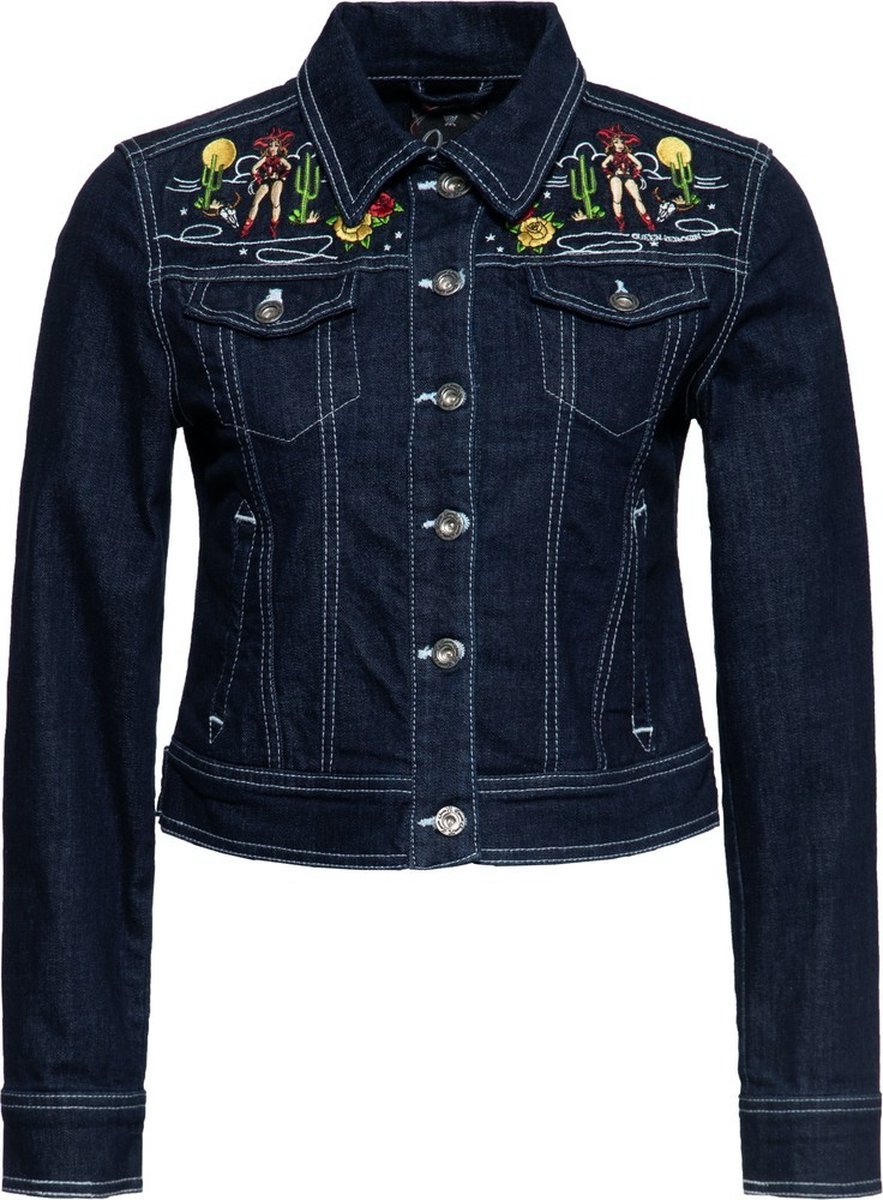 Queen Kerosin Damen Denim Jeansjacke Denim-M