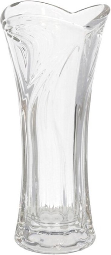 Gerimport Bloemenvaasje - voor kleine stelen/boeketten - helder glas - D8 x H17 cm