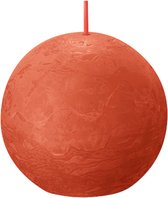 Bolsius - Rustieke kleine stompkaars 'Boule' (Ø7.6cm) - Earthy Orange