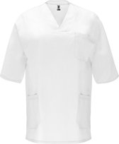 3 Pack Witte unisex werkhes lang voor hygiene beroepen (schoonheid, laboratorium, schoonmaak en voeding) Panacea maat 3XL