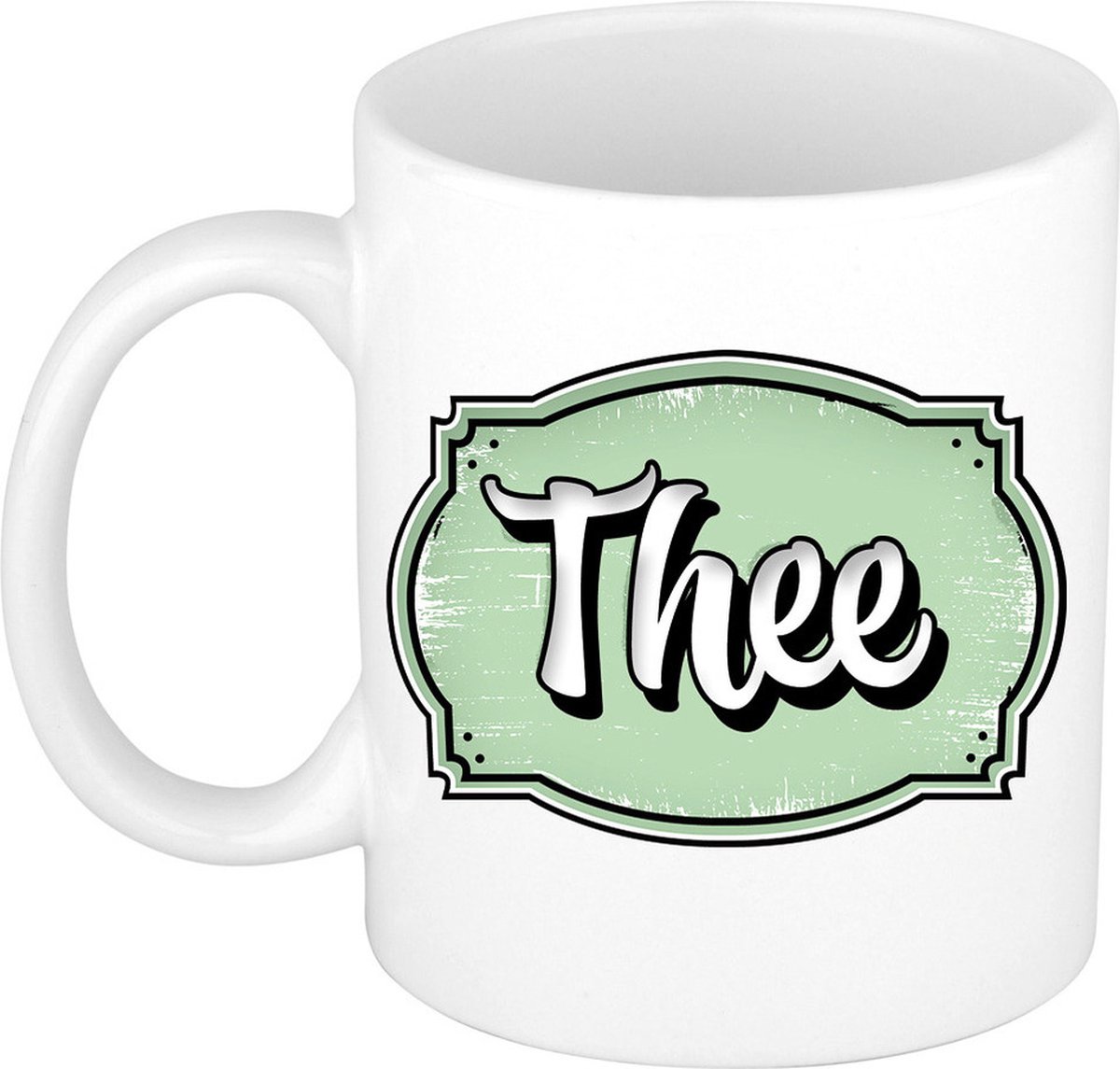 Bellatio Decorations Cadeau thee mok voor collega - kantoor humor - thee - groen - 300 ml