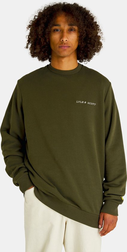 Lyle & Scott Embroidered Crew Neck Sweatshirt - Groen - L