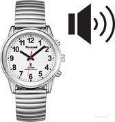 PersonalClick -Sprekend Horloge Slechtzienden & Blinden Deluxe - Nederlandse taal- Zilver- Spreekt tijd en datum - Dames & Heren Model