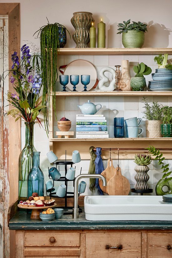 Mica Decorations bouteille verre rioja dimensions en cm: 100 x 21 vert gris