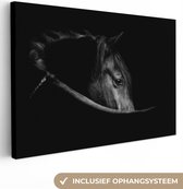 Canvas schilderij - Dier - Paard - Natuur - Woondecoratie - Canvas - 120x80 cm - Foto op canvas - Woonkamer