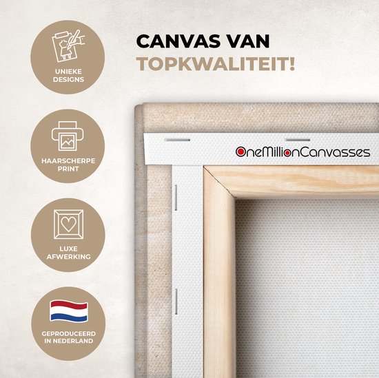 Tableau sur toile Marbre - Pierres - Sable - Texture - 20x20 cm - Décoration murale