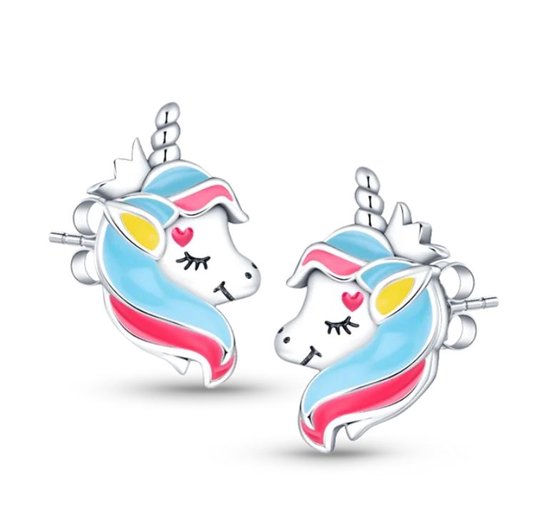Oorbellen unicorn - eenhoorn Sterling zilver925
