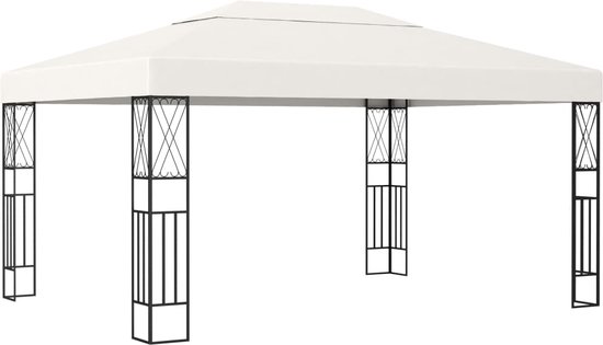 vidaXL - Prieel - 3x4 - m - stof - crème
