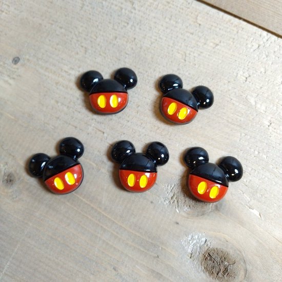 Foto: Koelkastmagneten mickey 5 stuks met neodymium magneetjes