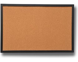 Prikbord kurk - Zwart houten lijst - 40 x 60 cm