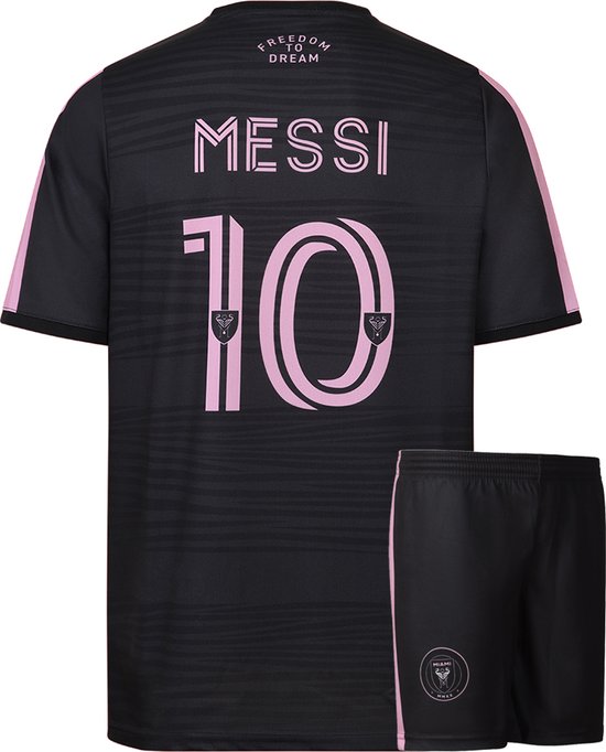 Miami Football Kit Messi - Messi Away Kit - 2023-2024 - Kit de football Enfants - Maillot et short - Garçons et Filles - Adultes - Hommes et femmes - S