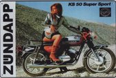 Wandbord Transport Motor Brommer - Zundapp KS 50 Super Sport