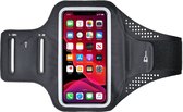 Mobigear Telefoonhoesje geschikt voor Telefoonhouder Hardlopen Apple iPhone 15 Pro Sport Hoesje Neopreen | Mobigear Easy Fit Sportarmband - Zwart