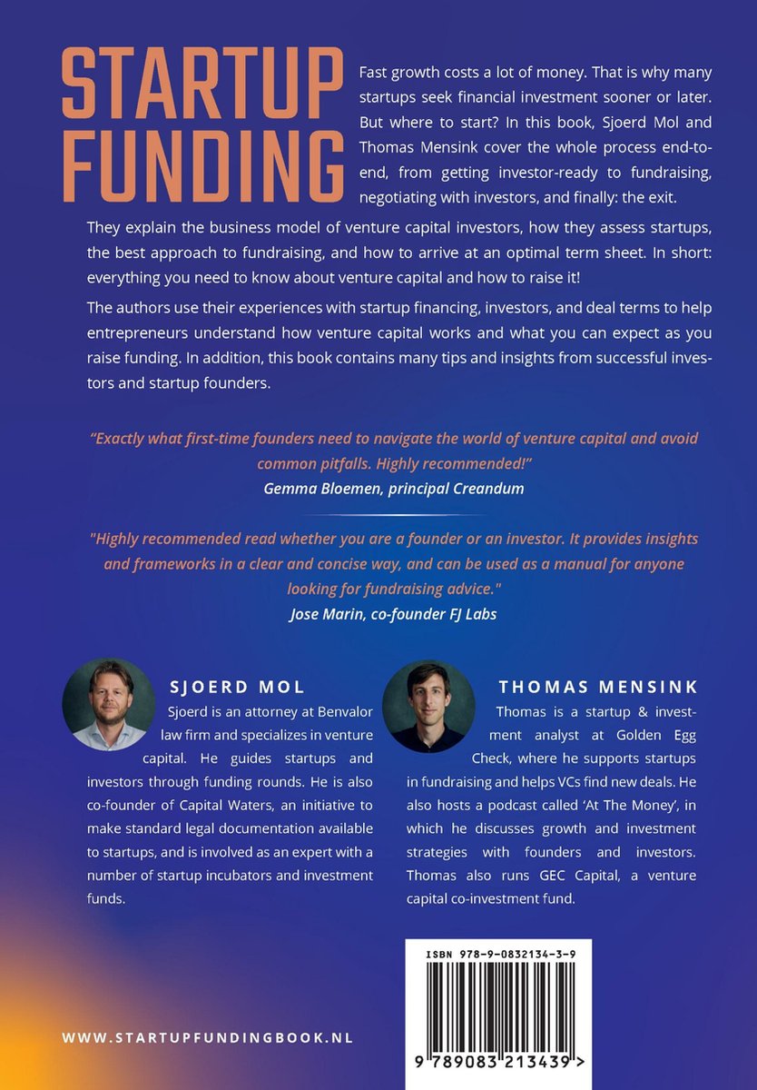Startup Funding - back cover
