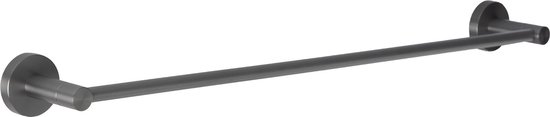 Ced'or RVS-304 handdoekhouder 60cm met PVD coating Gunmetal / Verouderd ijzer