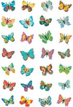 Etiket herma 6819 vlinder glitter folie | Blister a 1 vel | 10 stuks
