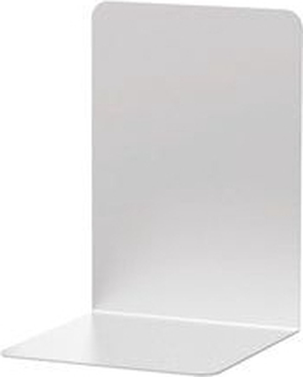 Boekensteun maul 12x12x17.5cm aluminium zilver | Paar a 2 stuk | 12 stuks