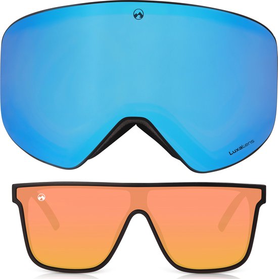 MowMow® STEALTH - Skibril + zonnebril | Photochromic LuxaLens | Luxe Skibrilcase | Unisex | UV400