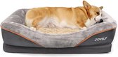 Bol.com Luxe Orthopedisch Hondenkussen - Medium Memory Foam Hondenbed - 80x56x18cm - Verwijderbare/Wasbare Hoes - Grijs aanbieding