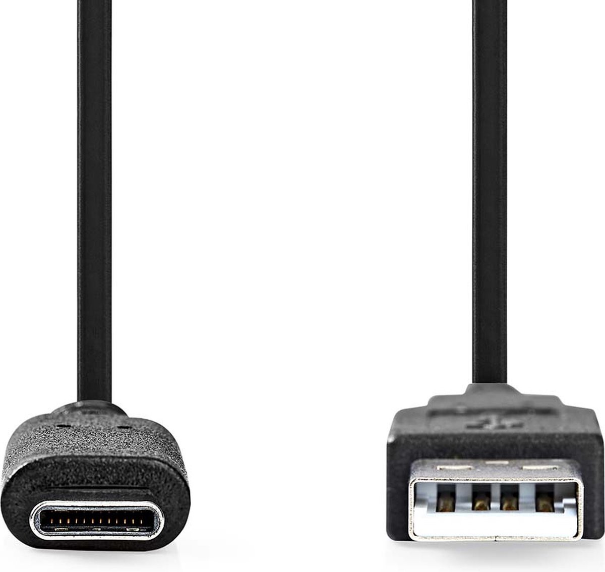 USB-Kabel | USB 3.2 Gen 2 | USB-A Male | USB-C™ Male | 10 Gbps | Vernikkeld | 1.00 m | Rond | PVC | Zwart | Polybag