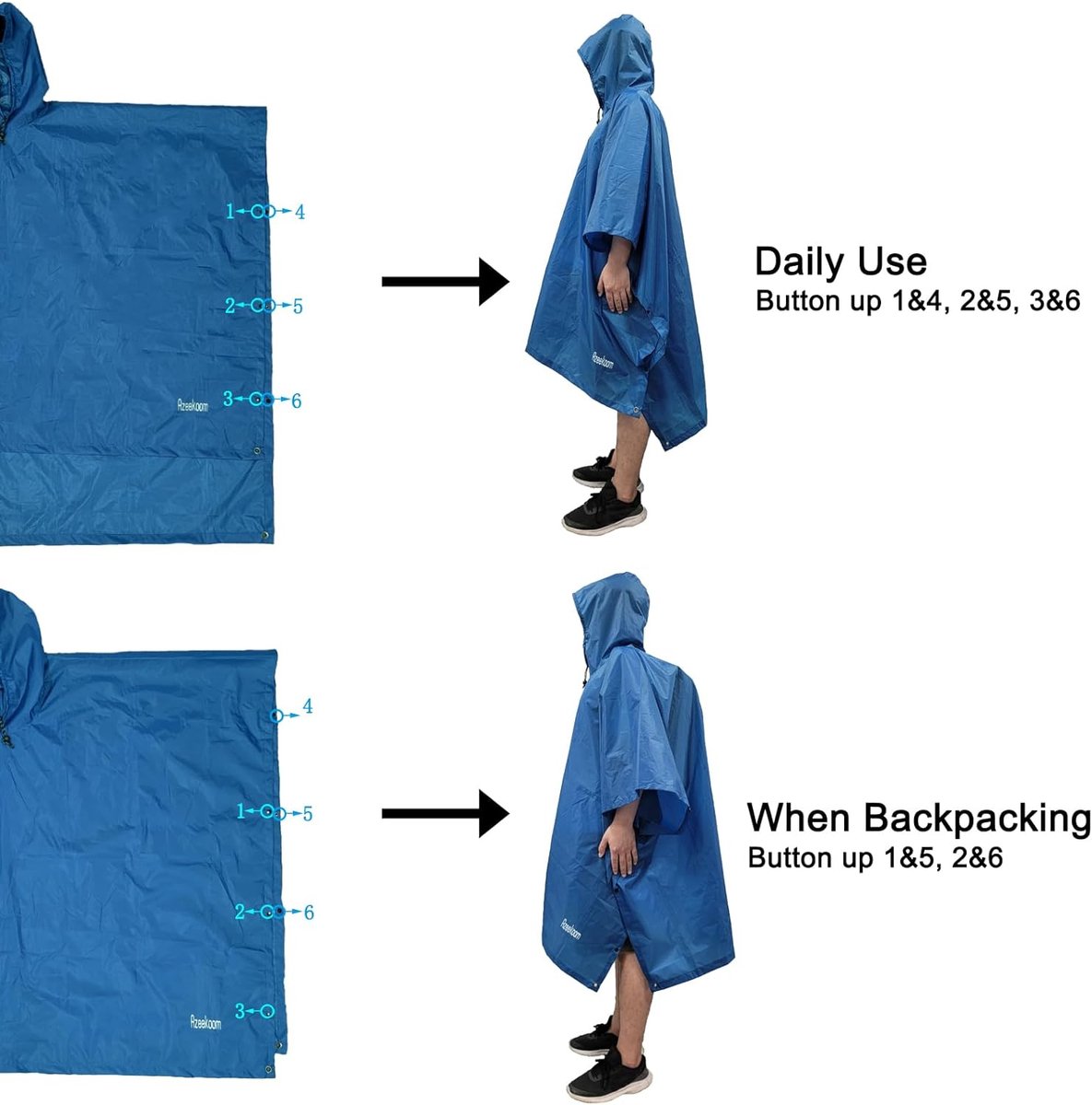 Multifunctionele Een Stuk Poncho Regenjas Mat Wate... – Grandado