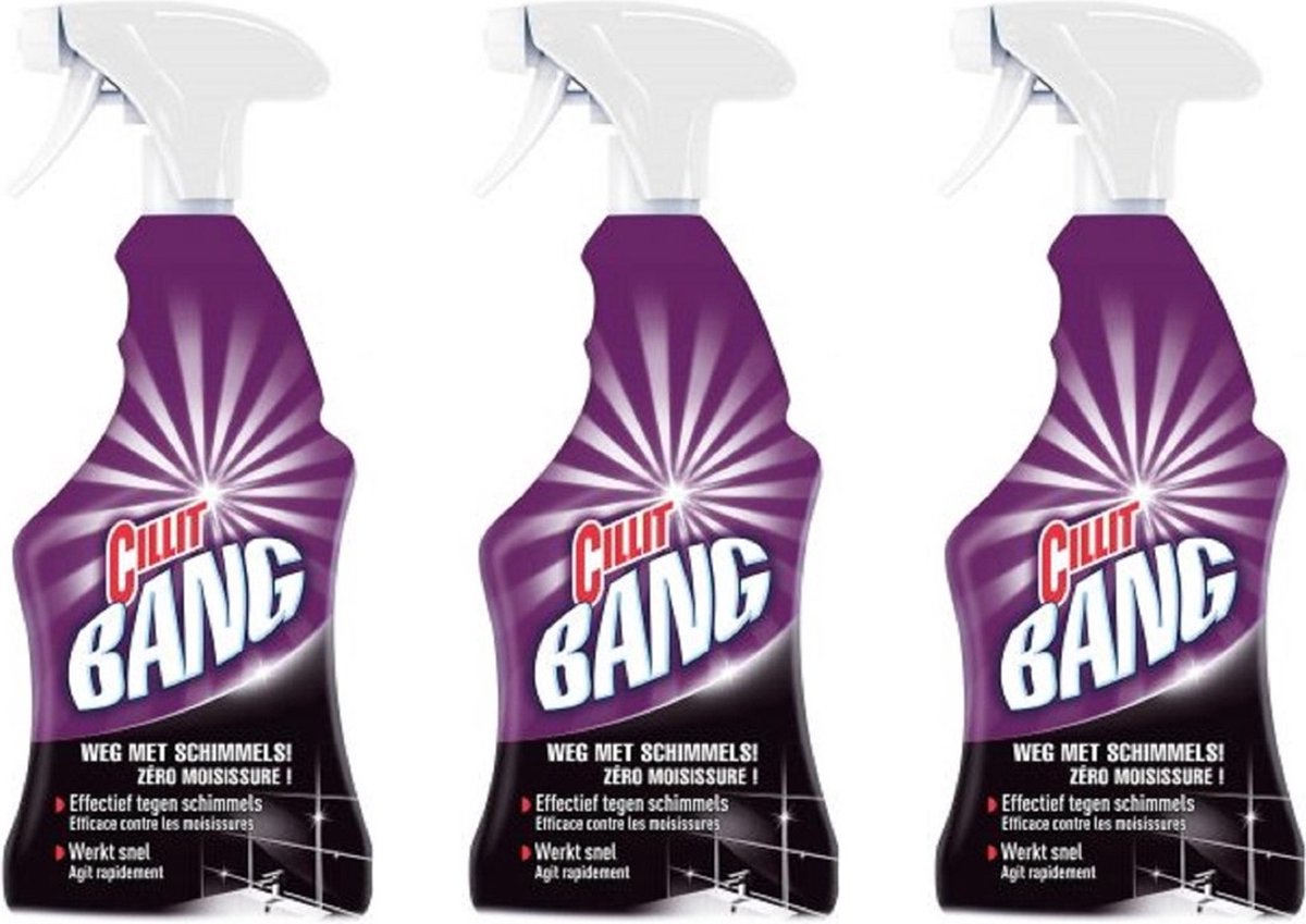 Cillit Bang Spray - Cillit Bang salle de bain - Anti- moisissure - 500 ml -  Fonctionne